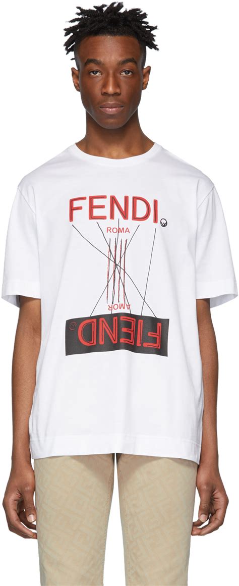 Fendi: White 'Fendi Fiend' T